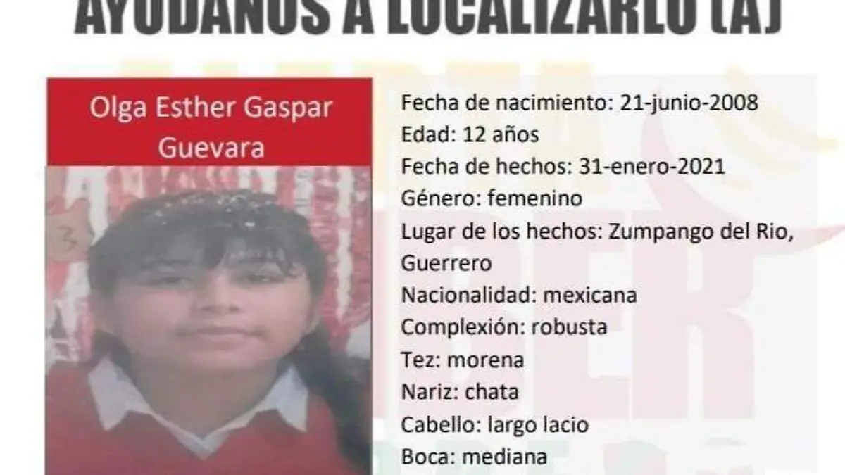 Alerta amber guerrero